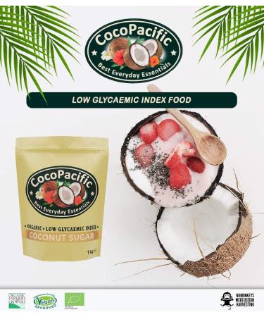 CocoPacific Organic Coconut Sugar 2kg | Unrefined Natural Sweetener | Low Glycaemic Index | 100% Pure & Non-GMO - Buy Online on GoSupps.com