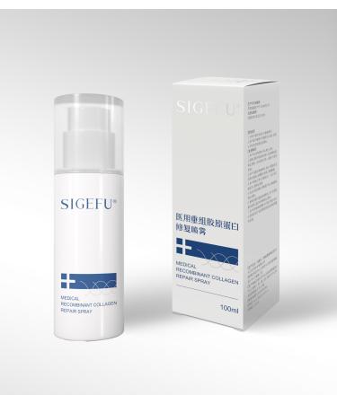 SIGEFU Recombinant Collagen Repair Spray - Dermatologist Tested, Moisturizes & Tones Skin, Anti-Aging, Natural Ingredients, Cruelty-Free, 95% Natural - All Skin Types - 100 ml