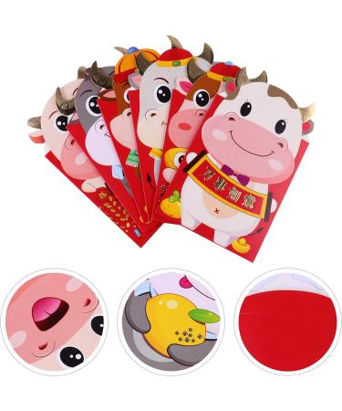 MAGICLULU 72 Pcs Ox Zodiac Red Packet Hong Bao Wedding Chinese New Year Red Packet Spring Festival Money New Year Red Envelopes Wallets for Mini Gifts Child 250g Copper Paper Asia Christmas - Buy Online on GoSupps.com