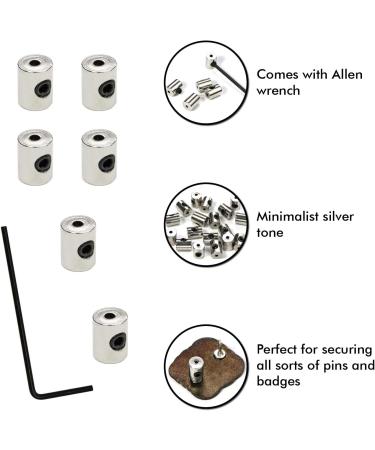 Pin Keepers Locking Clasp Pin Backs (24 Pieces) with Wrench - 24 Count - Buy Online on GoSupps.com