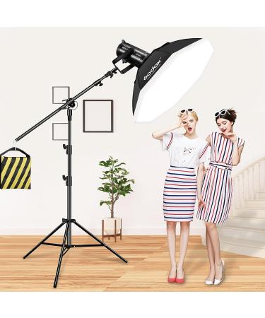 Soonpho Photography Extension Boom Arm for Light Stand/C-Stand - 3.8ft to 6.8ft Adjustable Crossbar Holding Arm for Softbox Studio Strobe, Video Light, Reflector - 1/4 to 3/8 Screw - Buy Online on GoSupps.com