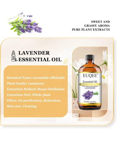 Lavender Essential Oil 118ml - Pure & Natural Aromatherapy Diffuser Oil for Home Relaxation - Buy Online on GoSupps.com
