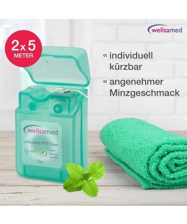 Wellsamed Unwitches 2x5m PTFE Dental Floss - Mint Flavor for Interdental Cleaning | 1 Pack (10m) - Buy Online on GoSupps.com