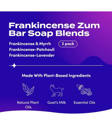 Zum Indigo Wild Frankincense Bar Soap Blends 3-Pack - Natural and Aromatic Soap Set - Buy Online on GoSupps.com