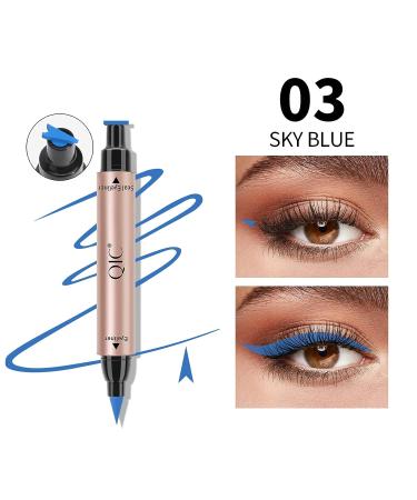 DekRion Winged Eyeliner Stamp Skyblue Liquid Liner - Waterproof, Long-lasting Eye Makeup (1PC) - Buy Online on GoSupps.com