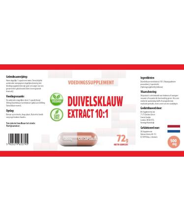 Harpagophytum (Devils Claw) 10:1 Extract (5000mg Equivalent) 120 Vegan Capsules - Buy Online on GoSupps.com
