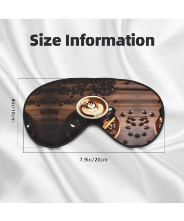 SSIMOO Heart Coffee Print Eye Mask - Double-Sided Soft Light Blocking - Enhance Sleep Quality - Buy Online on GoSupps.com