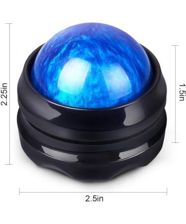 Manual Massage Roller Ball - Deep Tissue Massager for Sore Muscles, Shoulders, Arms, Neck, Back, Feet - Therapy Tool for Joint Pain, Stiffness, Stress Relief - Blue - Buy Online on GoSupps.com