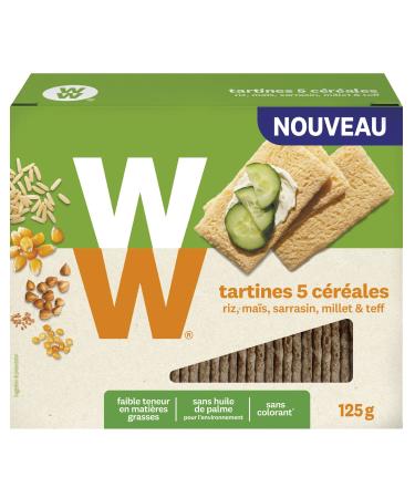 WW 5 Cereal Spreads, Low Fat, Palm Oil Free, 1 Box, 125 g, 220283