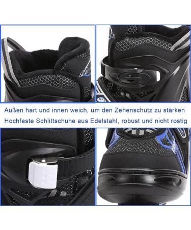 Buy XIUWOUG Adjustable Ice Hockey Skates for Men Women & Kids - Stainless Steel Ice Skating Shoes with Quick Lace System - Size XL 42-45 - Buy Online on GoSupps.com
