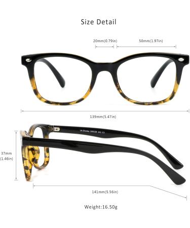 LifeArt Blue Light Blocking Glasses - Anti Eyestrain & Glare for Men & Women | Tortoise No Magnification | Perfect for Gaming Reading & TV - Buy Online on GoSupps.com