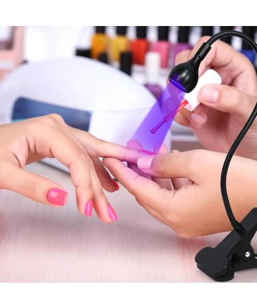 Nail Lamp Gooseneck UV Lamp for Nails 395nm 3w Black Light LED UV Nail Lamp with Clamp for Gel Nails Ultraviolet Curing Nails Lamp 5v USB Input UV Light with 4 Levels of Dimming Black Nail Lamp - Buy Online on GoSupps.com