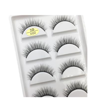 UAMOU 10/50 Boxes 37 Style 5 Pairs Natural 3D False Eyelashes Makeup Fake Eye Lashes Faux Cils Make Up Beauty Maquillaje Cheerfully (Color : 5Pairs X02 Size : 20 Boxes 100Pairs)