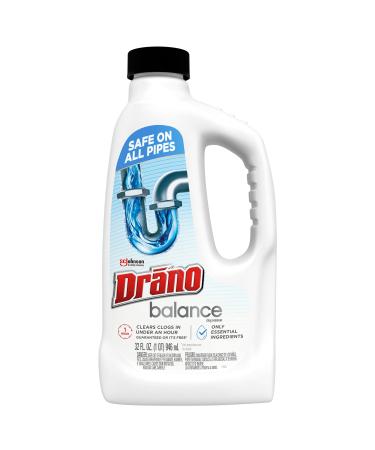 Drano Balance Drain Clog Remover and Cleaner, Non-Corrosive, Formulated Using Only Essential Ingredients, 32 Fl Oz