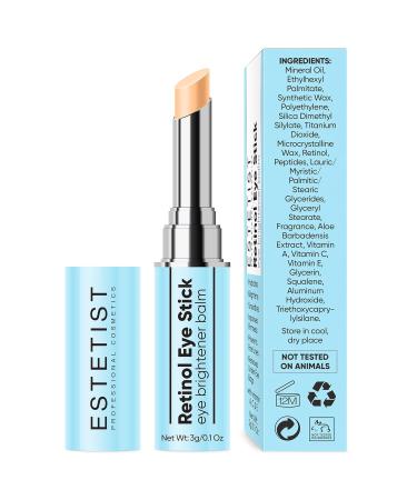 ESTETIST Retinol Eye Brightener Cream Stick - Dark Circle & Puffiness Relief | Vitamin C & E Hydrating Eye Balm for Anti-Aging - All Skin Types - Buy Online on GoSupps.com
