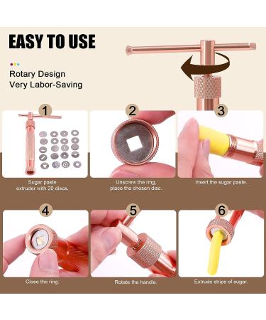 Wokape 37Pcs Stainless Steel Clay Extruder Sugar Paste Fondant Decorating Tool Set - Buy Online on GoSupps.com