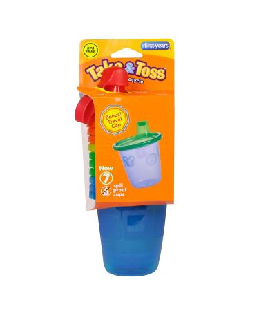 The First Years Take & Toss Spill-Proof 7oz Cups - 6 Pack, Assorted Colors | 7 Ounce - Buy Online on GoSupps.com