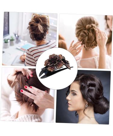 Angoily Hairpin Floral Hair Accessories Crystal Hair Comb Rhinestone Flower Hair Barrettes Crystal Headpiece Rhinestone Flower Hair Comb Barber Girl Miss Flowers Purple Resin Bottom Clip - Buy Online on GoSupps.com