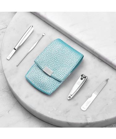 HEXEH Nail clippers set Portable Nail Clippers Mini Manicure Set Nail Clipper Set 4 in 1 Stainless Steel Professional Grooming Kit with Tweezers Ear Pick Best Gift Choice Manicure Set (Color : Blu) Blauw - Buy Online on GoSupps.com