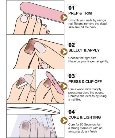 EBANKU 32 PCS Gel Nail Strips Toeail Wraps with Nail File - UV/LED Lamp Required - Buy Online on GoSupps.com