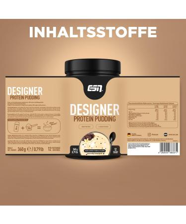 BuyESN Designer Protein Pudding - Black & White Vanilla (360g) | 23g Protein | International Shipping | High-Quality German Protein Powder - Buy Online on GoSupps.com