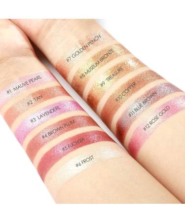 12 Colors Eyeshadow Eye Shadow Beauty Pigmented Eyes in All Fabrics High Glitter Eyeshadow Pigmented Powder for Eyes (#12) - Buy Online on GoSupps.com