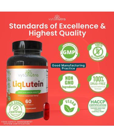 Vytanutra Liquid Lutein & Zeaxanthin Fast-Absorbing Eye Support for Blue Light & Visual Health with Zinc Vitamin A & Antioxidants 60 Veggie Liquid Capsules - Buy Online on GoSupps.com
