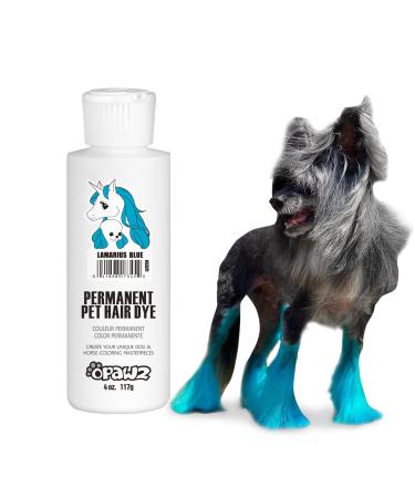 Opawz permanent pet hair color profession pet safe dye keeps over 20 hair washes bright color for dogs and horses (Lamarius blue)