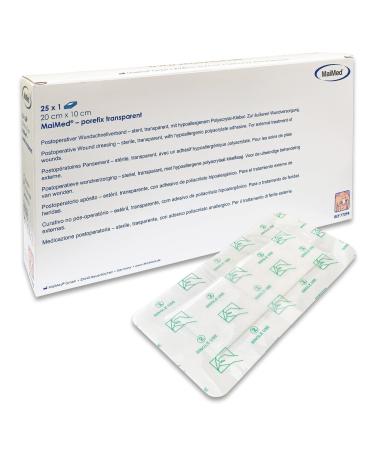 Paving waterproof 20 x 10 cm wound paving sterile transparent - waterproof pavement after op shower patch - self -adhesive bandage individually packaged 25 pieces - Buy Online on GoSupps.com