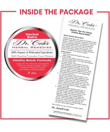 Dr. Cole s Organic Herbal Vitality Boost Balm - May Assist with Low Energy & Adrenal Fatigue - Buy Online on GoSupps.com