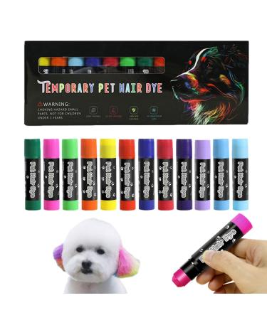 Dog Dye 12 Washable Hair Colors Safe for Pets Nail polish pen for dogs pet fur paint for various care