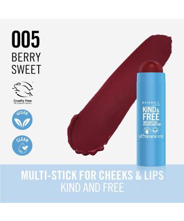 Rimmel Kind & Free Multi-Stick 005 Berry Sweet - Natural & Nourishing Makeup - Buy Online on GoSupps.com