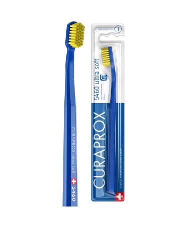 Curaprox toothbrush CS 5460 Ultra Soft - manual toothbrush for adults with 5460 Ultra Soft CUREN bristles - dark blue-yellow - Buy Online on GoSupps.com