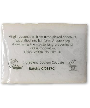 Virgin Coconut Oil Raw Soap Bar 100g Cold Processed Hand Made - Buy Online on GoSupps.com