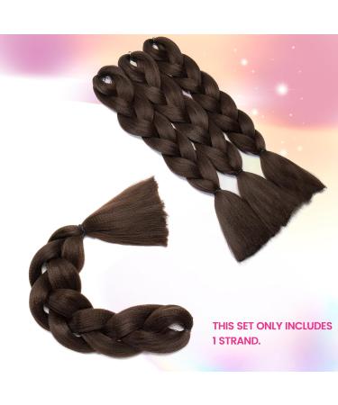 Silk-co 24inch Jumbo Braids Hair Afro Braiding Hair Extensions Ombre Silky Synthetic Heat Resistant 100g-Medium Brown 24 Inch Medium Brown - Buy Online on GoSupps.com