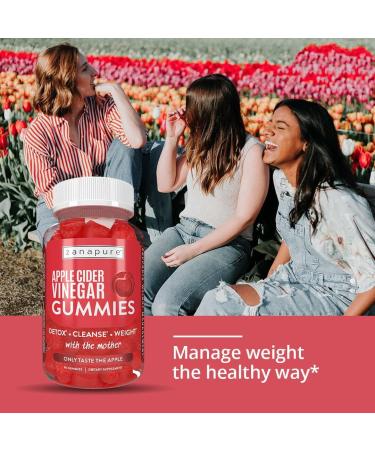 Zanapure Premium Apple Cider Vinegar Gummies | Weight & Gut Health Support | 100% Pure with The Mother | Beetroot & Pomegranate | 90 Vegan Gummies - Buy Online on GoSupps.com