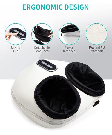 Nekteck Shiatsu Foot Massager Machine with Soothing Heat  Deep Kneading Therapy  Air Compression  Improve Blood Circulation and Foot Wellness Relax for Home or Office Use(Beige) C-beige - Buy Online on GoSupps.com