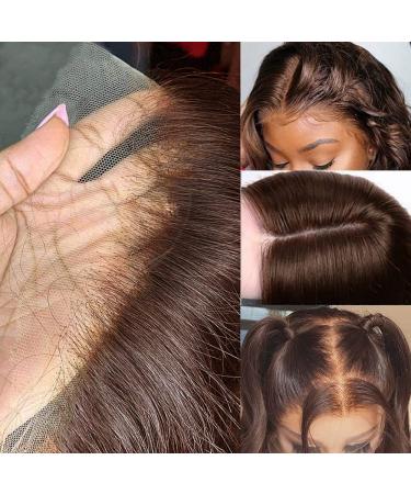 NREDCA 18 Inch Brown Straight Lace Front Wig Human Hair 180 Density HD Lace Front Wig for Black Women - Buy Online on GoSupps.com