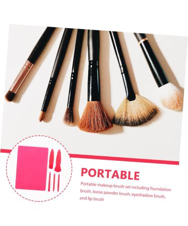 FRCOLOR 1 Set Makeup Brush Set Makeup Mirror Portable Makeup Brush Mini Makeup Brush Portable Cosmetic Brush Makeup Brush for Women Foundation Brush Boxed Artificial Fiber Miss 9.50X3.00X2.00CM Rosy - Buy Online on GoSupps.com
