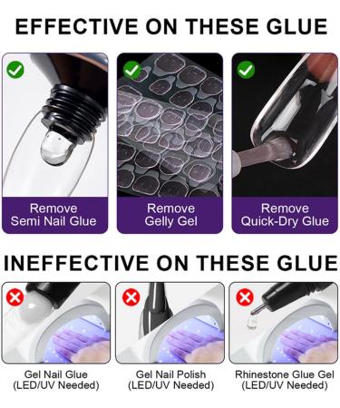  Zibeem Zibeem Nail Glue Remover 120ml Squeeze Gel Nail Glue Remover | Daily Care Cleaning Supplies for Women: Vacation Travel Office Party Salon - Buy Online on GoSupps.com