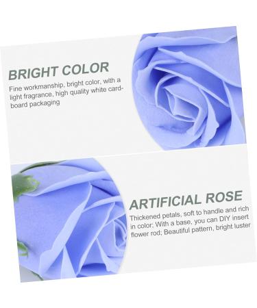 Amosfun 50pcs Valentine's Day Rose Soap Rose Petals Rose Floral Soaps Rose Hand Soap Floral Scented Bath Soap Artificial Rose Flower Rose Gift Artificial Flower Take a Bath Corn Starch Purple Blue 7X4.5CM - Buy Online on GoSupps.com