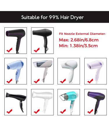 Segbeauty Universal Curly Hair Diffuser Attachment - Salon Quality Hairstyling Tool for Frizz-Free, Fast-Drying Results - Fits Dryers with 1.38-2.68in Nozzle - Black - Buy Online on GoSupps.com