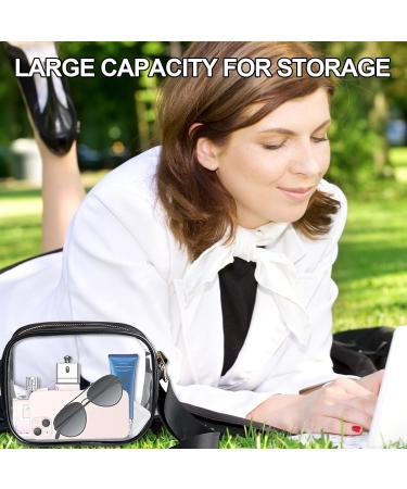 Vminog Stadium Approved Clear Bag - Small Transparent Crossbody Shoulder Bag with Adjustable Belt for Sports & Work - Buy Online on GoSupps.com
