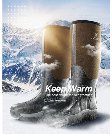 Dark Lightning Rubber Boots for Men and Women Waterproof Muck