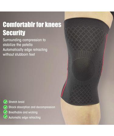 Knee Sleeve & Brace for Running | Breathable Knee Compression Guards | Perfect for Jogging & Basketball (M - Buy Online on GoSupps.com