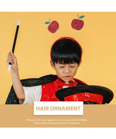 TOPBATHY Fruit Headband Glitter Apples Head Boppers Red Hair Hoop Holiday Festival Hair Accessory for Women Girls Kids Children - Buy Online on GoSupps.com