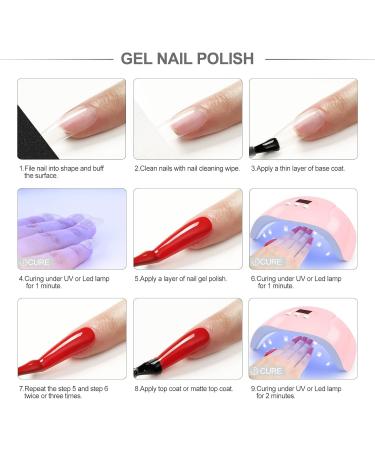 Coscelia Top and Base Coat Set 7ML Professional Semi-Permanent for Soak off Gel Nail Polish Manicure Nail Starter Kit Gel Polish Nail Art for Home and Salon Use - Buy Online on GoSupps.com