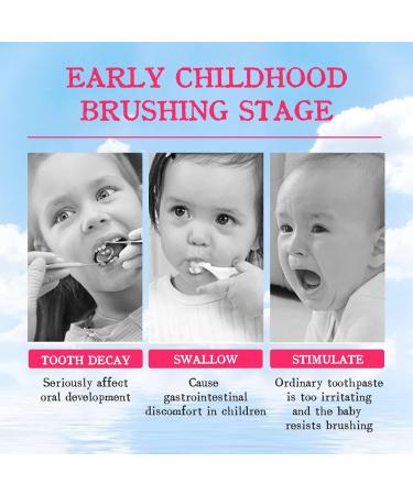 Foam Toothpaste Kids with Fruit Flavor Kids Foam Toothpaste with Low Fluoride Foaming Toothpaste and Mouthwash for Dental Care for Children 3 and Up (Blueberry) - Buy Online on GoSupps.com