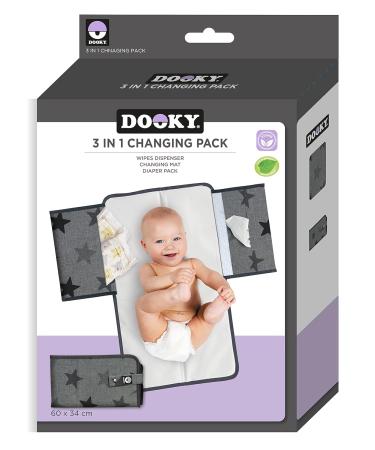 Dooky Wrap Pad for On-the-Go - 60x34 cm Romantic Leaves Beige - Easy Washable Baby Diaper Pad & Pocket - Premium Quality Materials - Buy Online on GoSupps.com