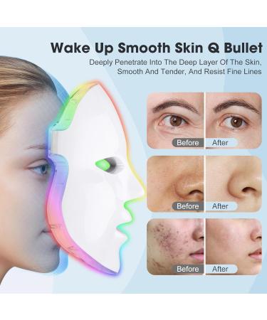 LED Fack Mask Face Light Therapy Mask 7 LED Light Therapy Facial Mask for Skin Care Red Light Therapy Mask for Acne Face Skin Treatment Blackhead Remove Anti Aging Microdermabrasion - Buy Online on GoSupps.com